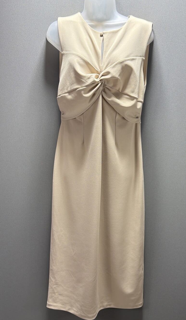 Gibson Latimer Dress Womens Large Cream Stretchy Pullover NWT